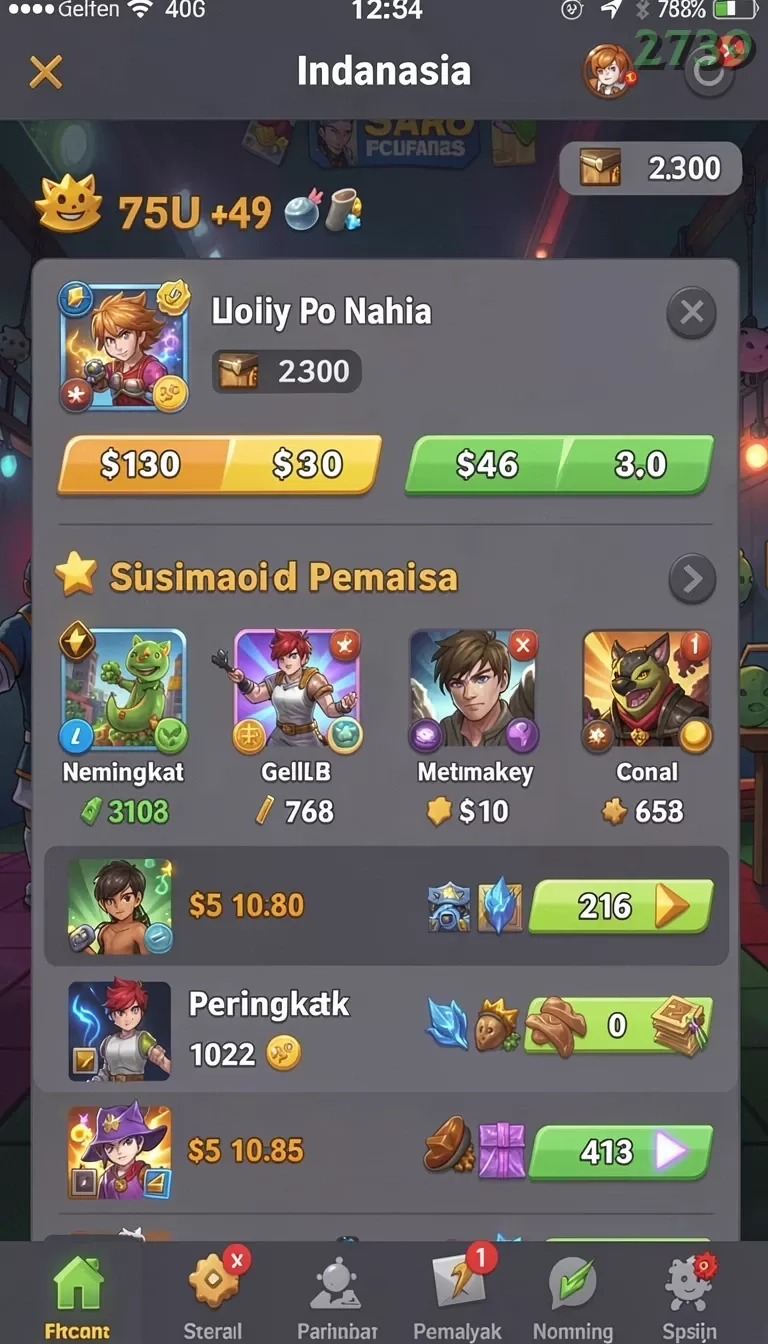 Cuplikan layar SVIPWINS — menu navigasi